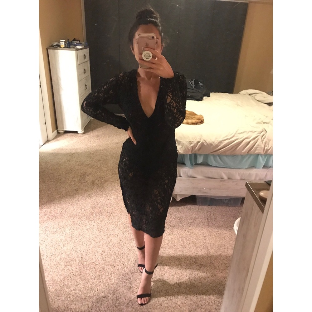 Black Lacey dress from Showpo